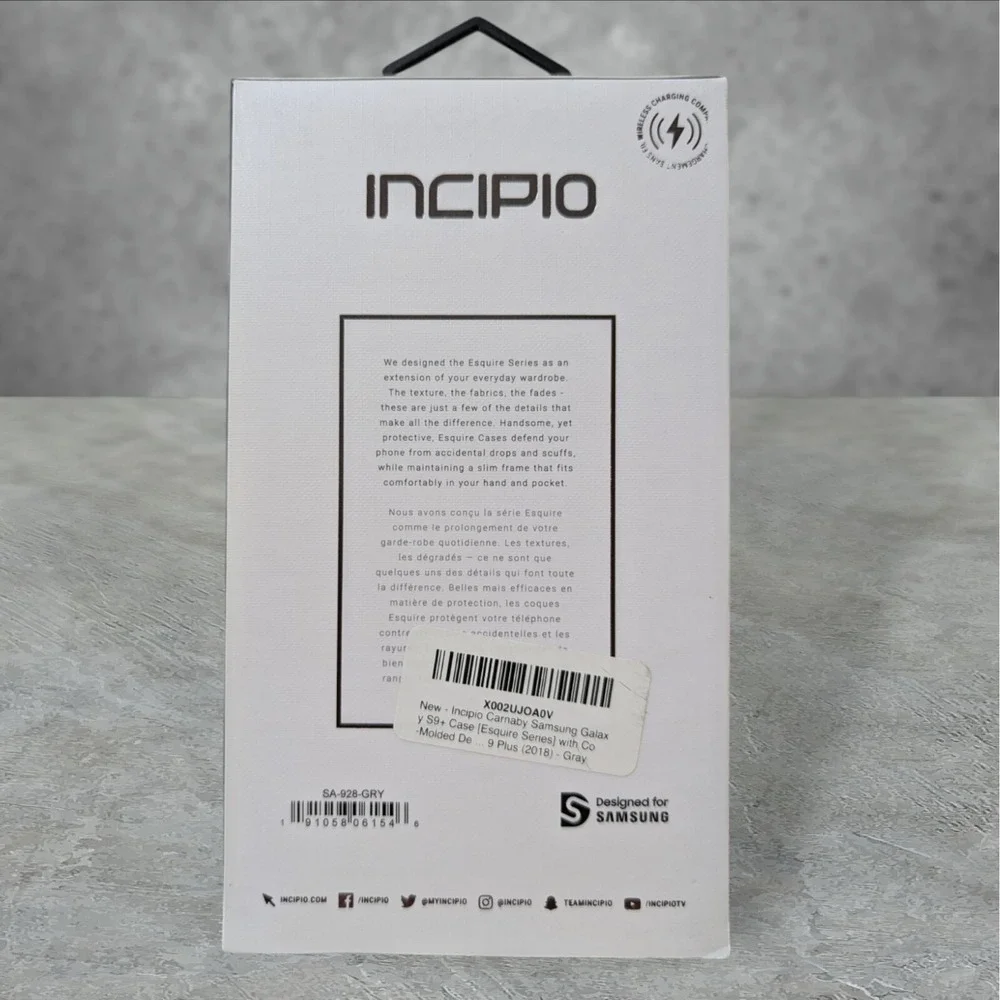 Q2. Incipio Esquire Series Case for Samsung Galaxy S9+ -‎ Fabric Gray